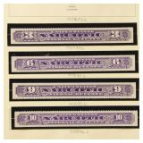 US Narcotic Tax Stamps #RJA93b-RJA96b PSE Graded C
