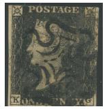 Great Britain Stamps #1 Used with toning CV $375