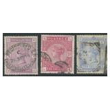 Great Britain Stamps #96, 108, 109 Used CV $1,090