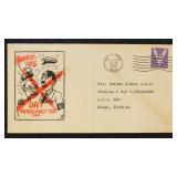 US 1944 Patriotic Leap Day Cover with cachet at le