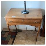 Small Oak Side Table with Drawer