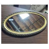 Oval Framed Wall Mirror