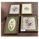 Set of Four Framed Needlepoint Pictures