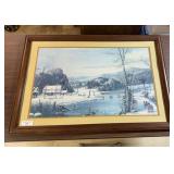 Framed Winter Scene Print