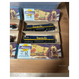 Assorted HO Scale Train Set: Athearn Cars, MRC Throttlepack, and Tracks