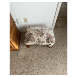 Floral Upholstered Foot Stool
