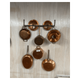 Paul Rivere Copper Cookware Set with Hanging Rack
