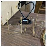 Assorted Display Stands and Decorative Mirror