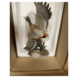 Homco Masterpiece Porcelain Mallard In Flight Figurine