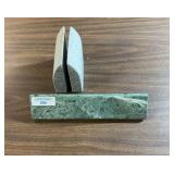 Marble Bookends and Green Marble desk block