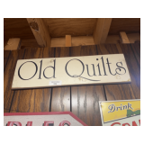 Old Quilts Advertising Sign