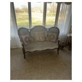 Victorian Style Loveseat with Pillows
