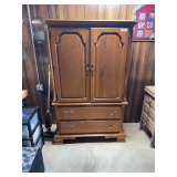 Wooden Armoire with Storage Drawers