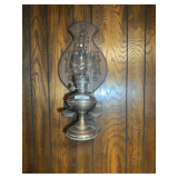 Aladdin Model N-203 Kerosene Lamp with Wooden Wall Mount