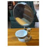 Shaving Stand with Mirror and Brush
