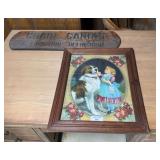 Framed Print of Girl and St. Bernard Dog
