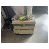 Fishing Tackle Box and Fishing Rods