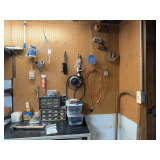 Assorted Hand Tools, Hardware, and Workshop Supplies