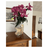 Floral Painted Pitcher and Vase