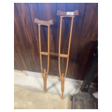Pair of Wooden Crutches