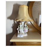Figural Couple Lamp with Shade