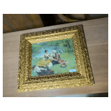 Framed Oil Painting with Outdoor Scene