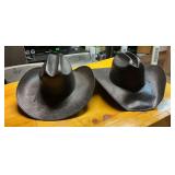 Pair of "Hat Collection" Woven Straw Cowboy Hats