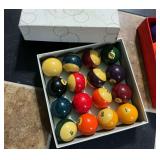 Billiard Ball Sets - Standard Billiard Balls & Aurora Table Tennis Net Set