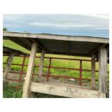 Livestock Feeder with metal roof
