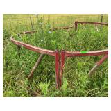 Red Metal Cattle Hay Feeder