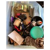 Mixed Lot of Home and Office Supplies, Craft Items, and Outdoor Essentials