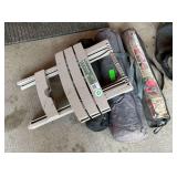 Camping Lot: Tent, Folding Table, and Miscellaneous Items