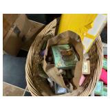Lot of Handmade Soaps in Wicker Baskets