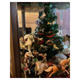 Carousel Horse Ornament Collection with Display Tree- entire shelf