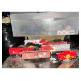 Lot of Model Train Cars and Accessories - Santa Fe