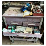 Rolling Mechanics Tool Cart with Tools and Hardware