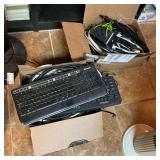 Electronics Lot: Keyboards, Cables, Remotes & More