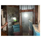 Pair of Wooden Framed Mirrors