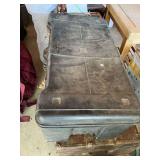 Large Black Plastic Storage Case with Contents