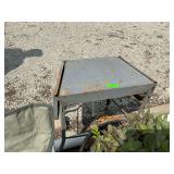 Metal Shop Table and Camping Chairs