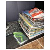 Mixed Lot: Books, Magazines, Keyboard & More