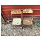Pair of Metal Folding Chairs