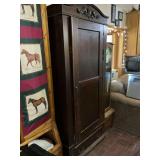 Dark Wood Armoire with Drawer Storage- no contents