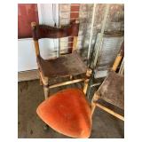 Rustic Leather Western Chairs, Stool, Twin bed bed frames and Room Divider