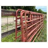 Lot of Red Metal Farm Gates