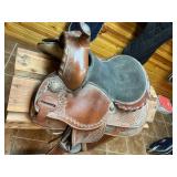 Cody Brand Leather Western Saddle with Silver Accents