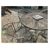 Metal Patio Table and Four Chairs