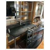 Black and Silver Computer Desk - 3 piece