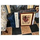 Framed Artwork, Signage, and Organization Bag Assortment