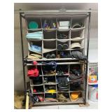 Organized Utility Rack with Various Supplies